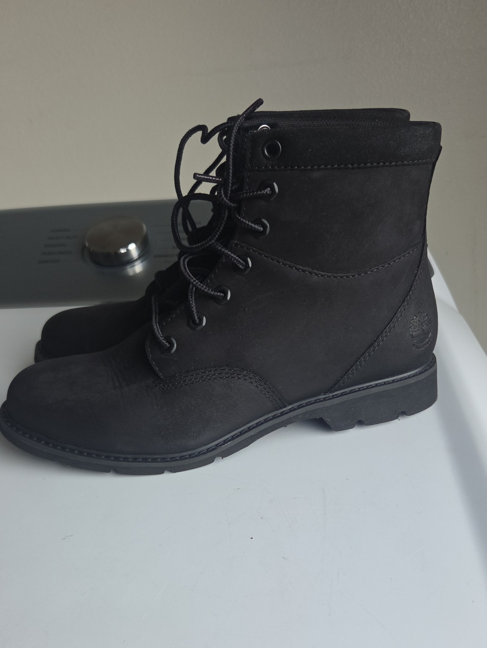 TIMBERLAND WOMEN'S 7.5 CAMPTON 6-IN BLACK LIGHTWEIGHT WATERPROOF BOOTS, A2D7G